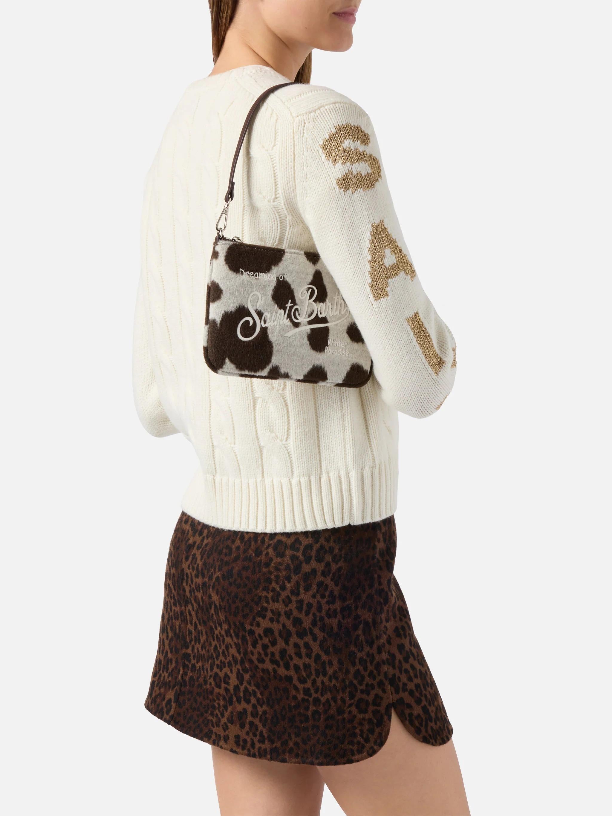 Borsetta a spalla Parisienne Mini Felt in misto lana muccato PARM003 01434I MC2 SAINT BARTH 