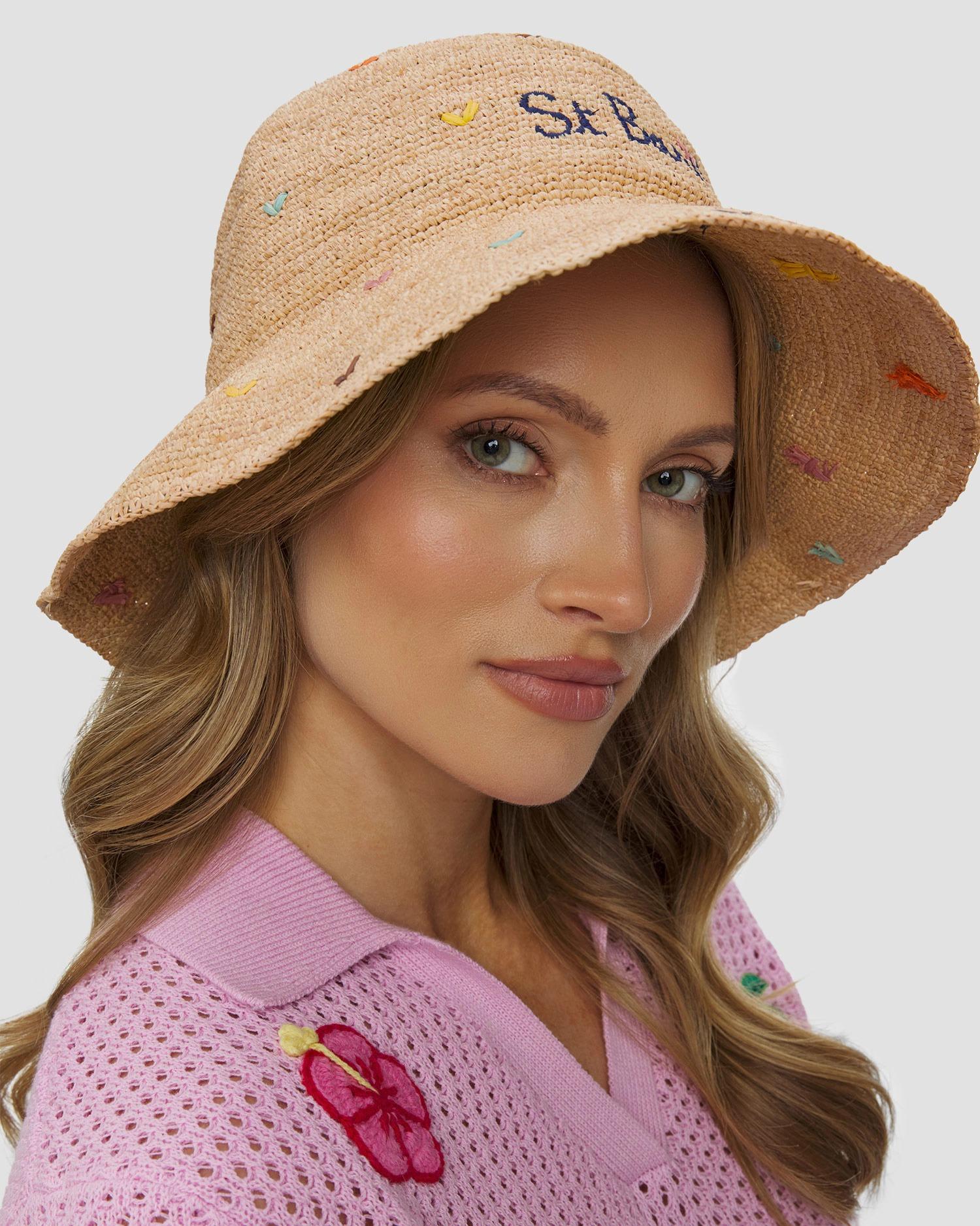 Cappello bucket in rafia da donna MC2 Saint Barth Raffia Hat RHAT001 00882L MC2 SAINT BARTH 