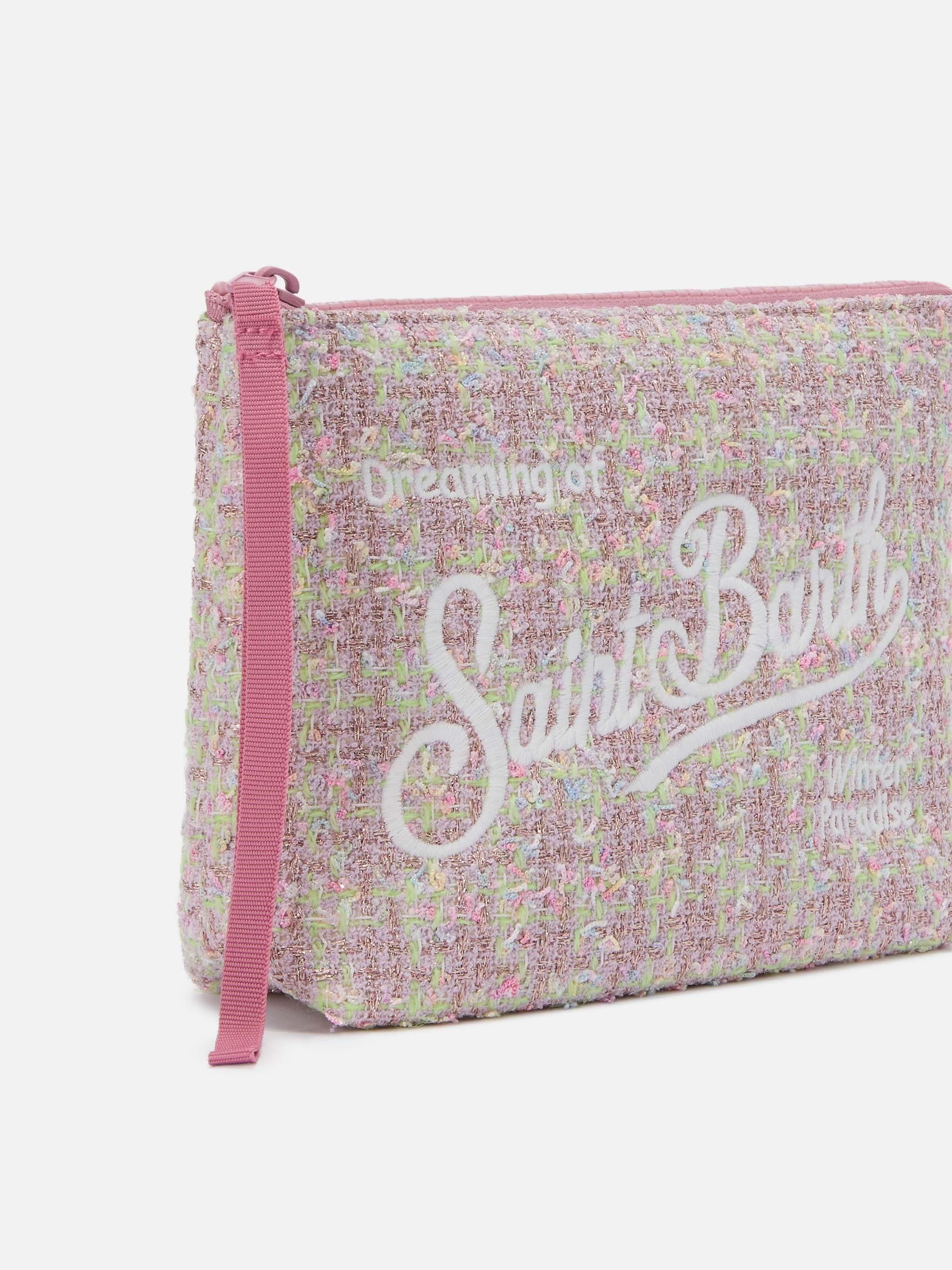Pochette Aline Tweed lurex rosa ALI0027 00267I MC2 SAINT BARTH 