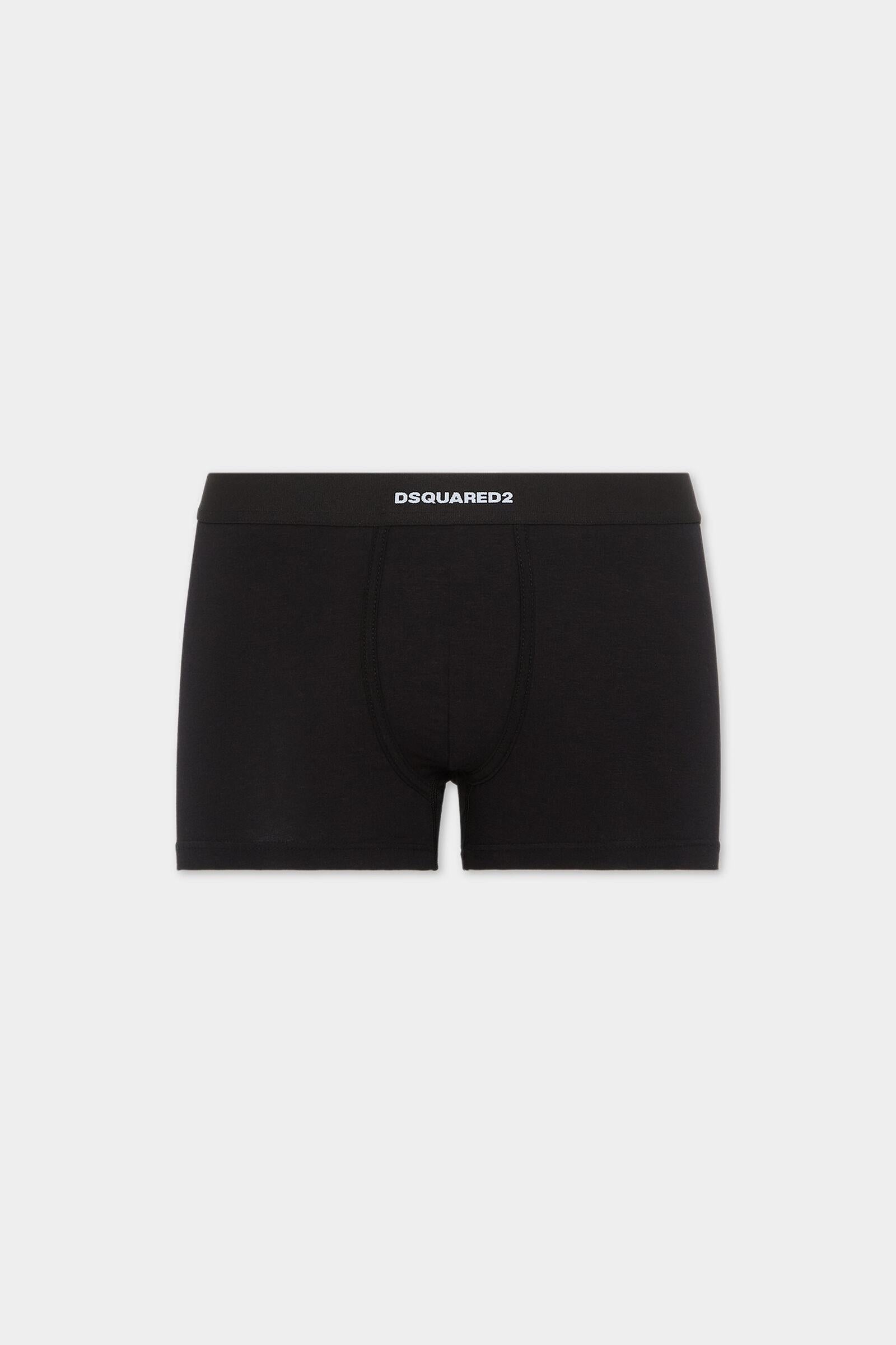 Set di 2 boxer in cotone stretch nero DCX210070 001 DSQUARED 