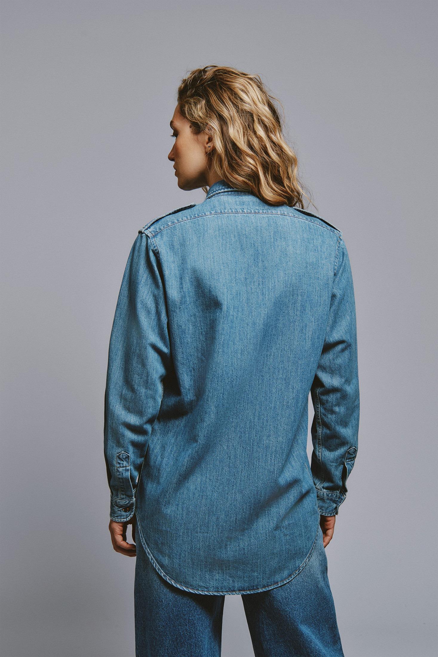 EVA X ROY ROGER'S - CAMICIA MILITARY IN DENIM RND90353D7482876 C0999 ROY ROGER'S 
