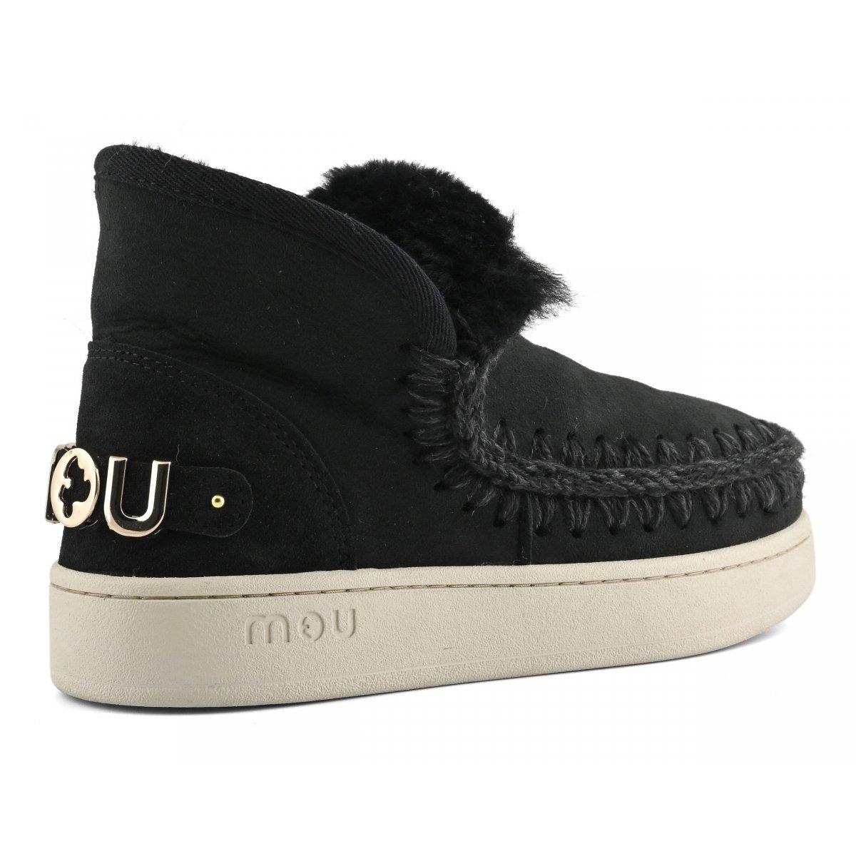 Mou new eskimo sneaker suede black F25-MUFW741001A BKB MOu 