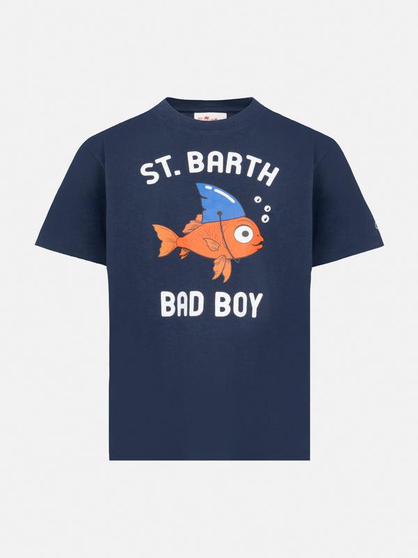 T-shirt in cotone con stampa St. Barth Bad Boy TSH0001 00055H MC2 SAINT BARTH 