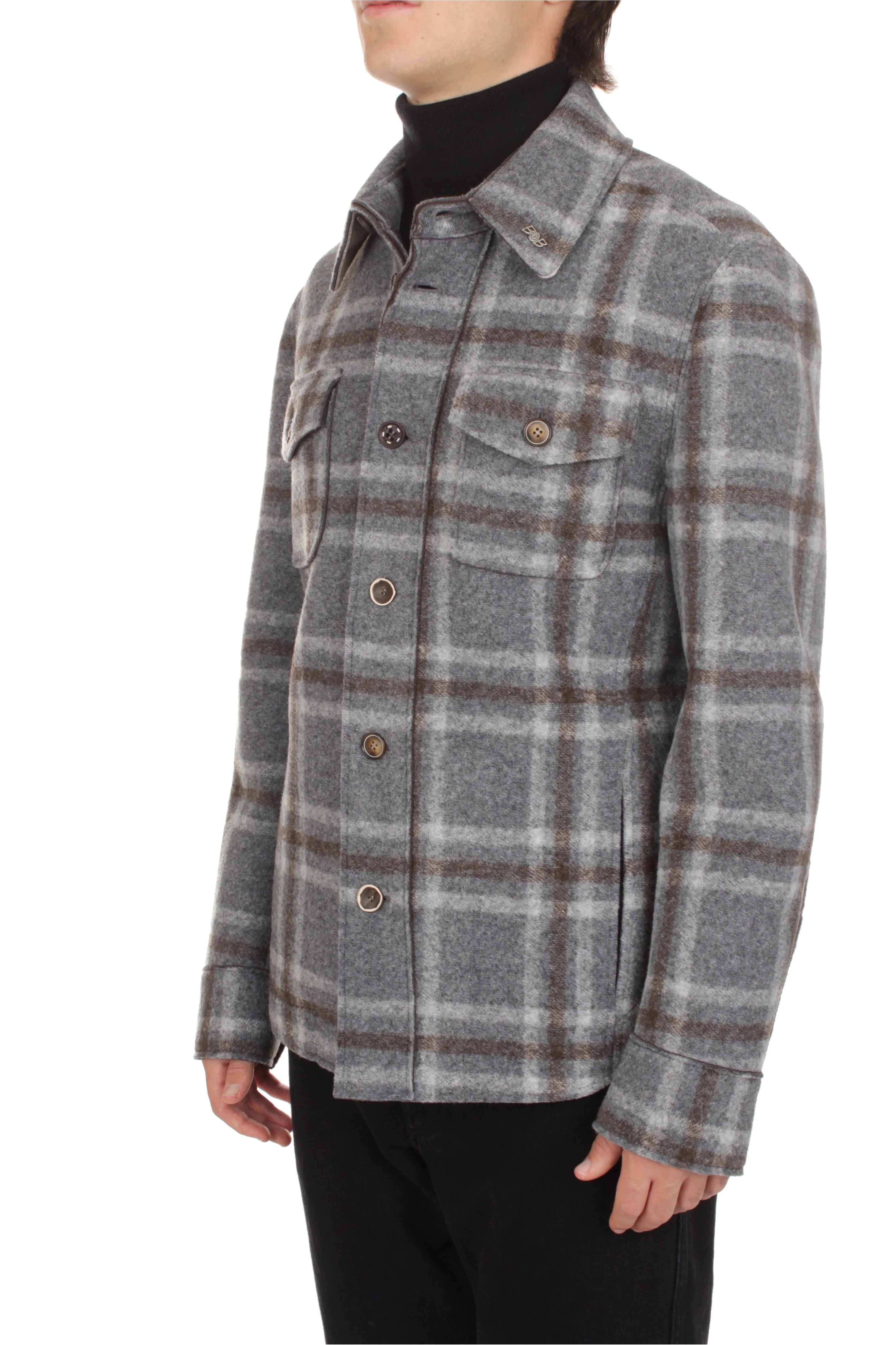 GIACCA CAMICIA BOB COMPANY PERCY GRIGIO PERCY166-T166 VAR.1 BOB 