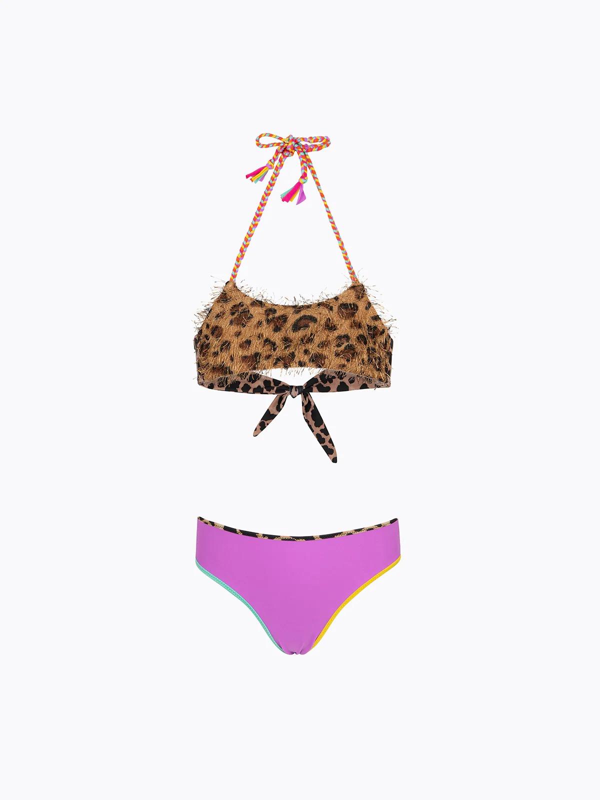 Bikini Bambina F**K Top Regolabile con Slip Fisso Fantasia SG0101-X02 FJ26-SG0101 X02 F**K 