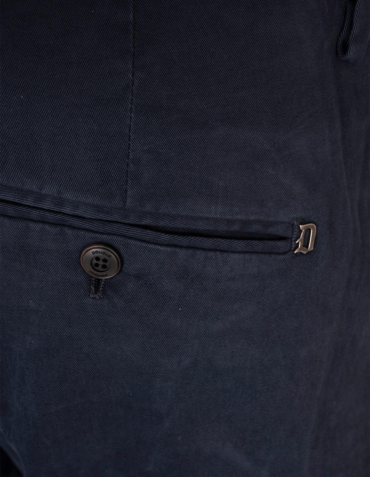 Pantaloni Gaubert Slim In Gabardina Stretch Blu Scuro UP235-GSE043U-PTD 899 DONDUP 