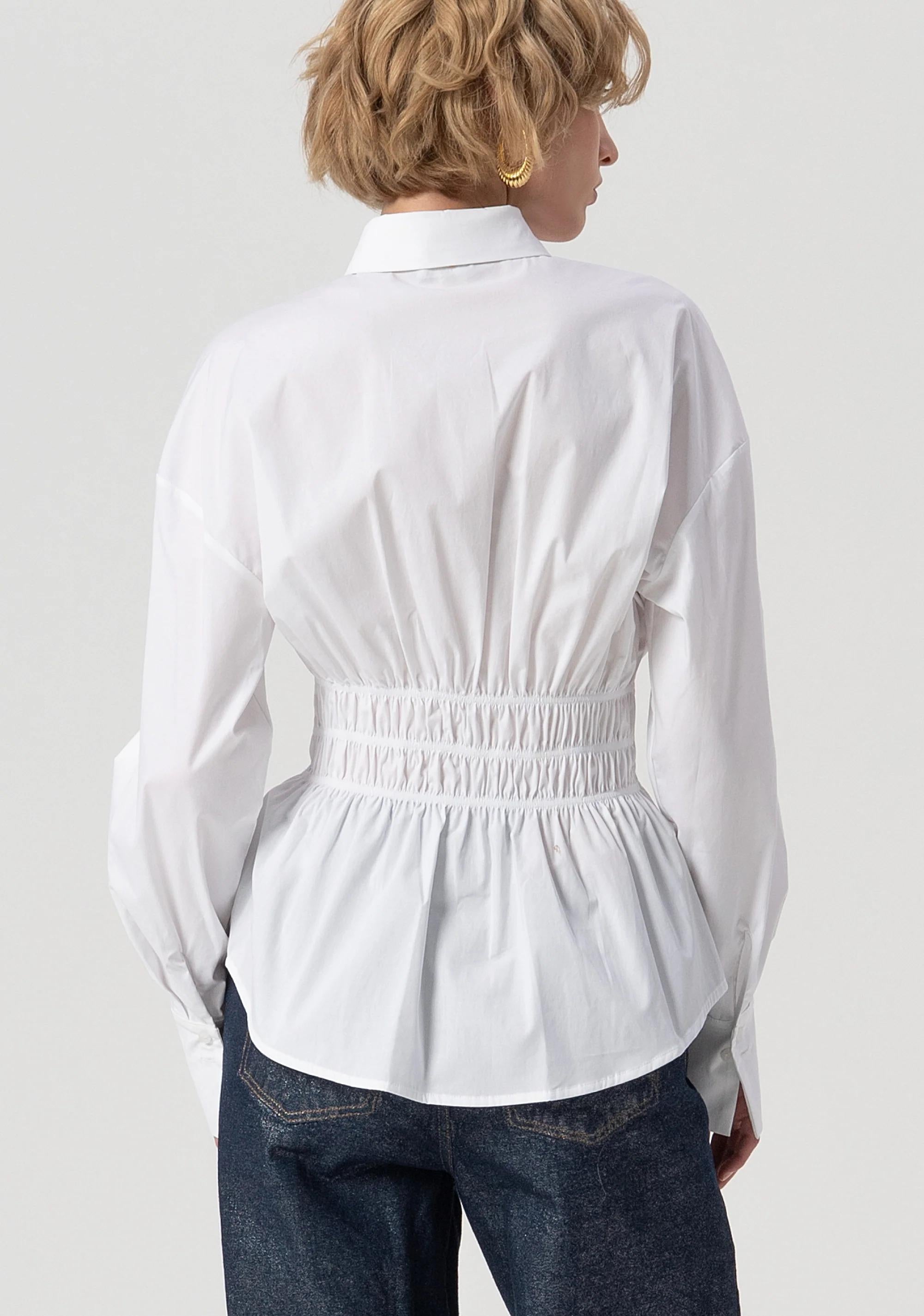 Fracomina Camicia regular in popeline stretch white FS25WT6008W52001 278 FRACOMINA 