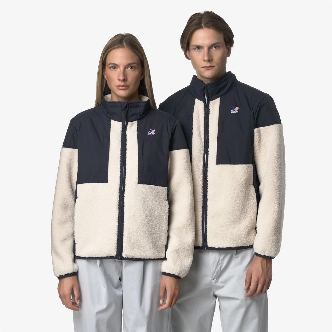 K-WAY UNISEX SIXTE 4.0 ORSETTO<BR/>BLUE DEPTH-ECRU K6133HW A04 K-WAY 