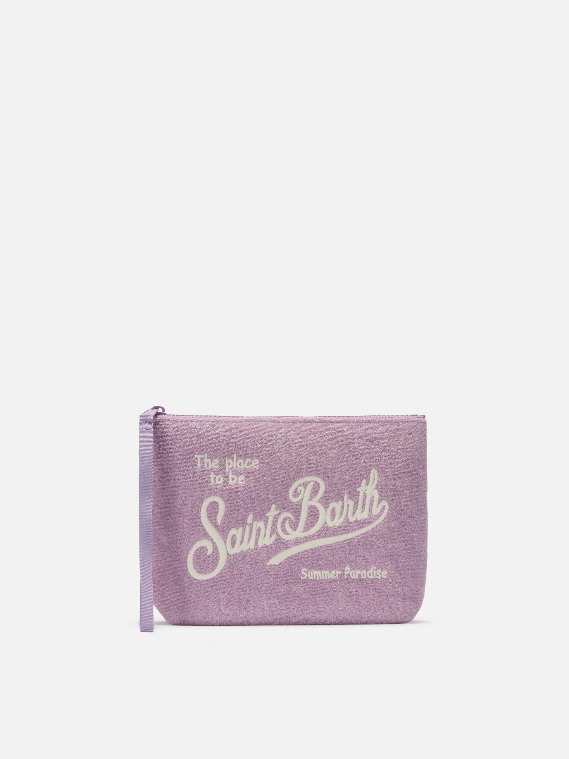 Pochette Aline effetto spugna lilla ALI0003 00400L MC2 SAINT BARTH 