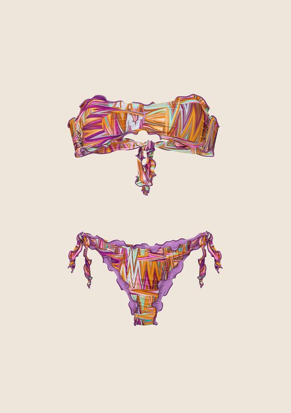 Bikini Donna F**K Fascia con Slip Regolabile Fantasia 2239-X07