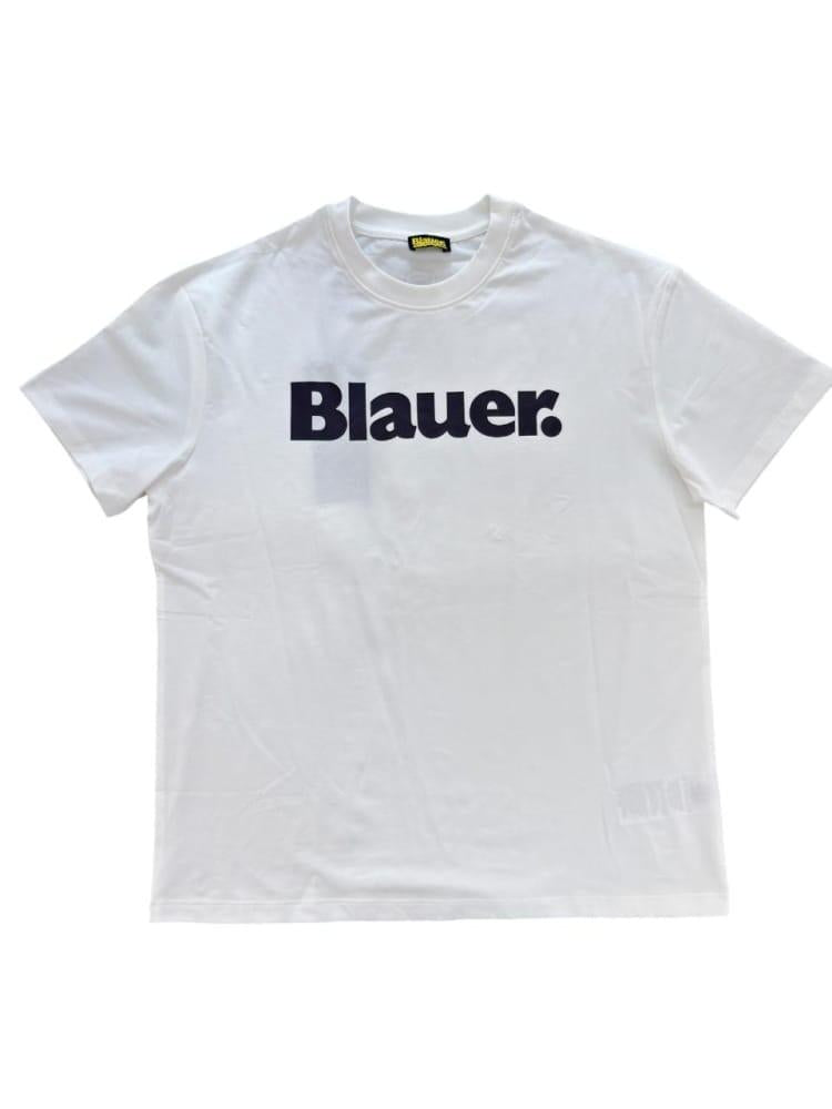 BLAUER T-shirt unisex bianca in cotone hardy junior 26SBLKH02525-007558* 127 BLAUER 