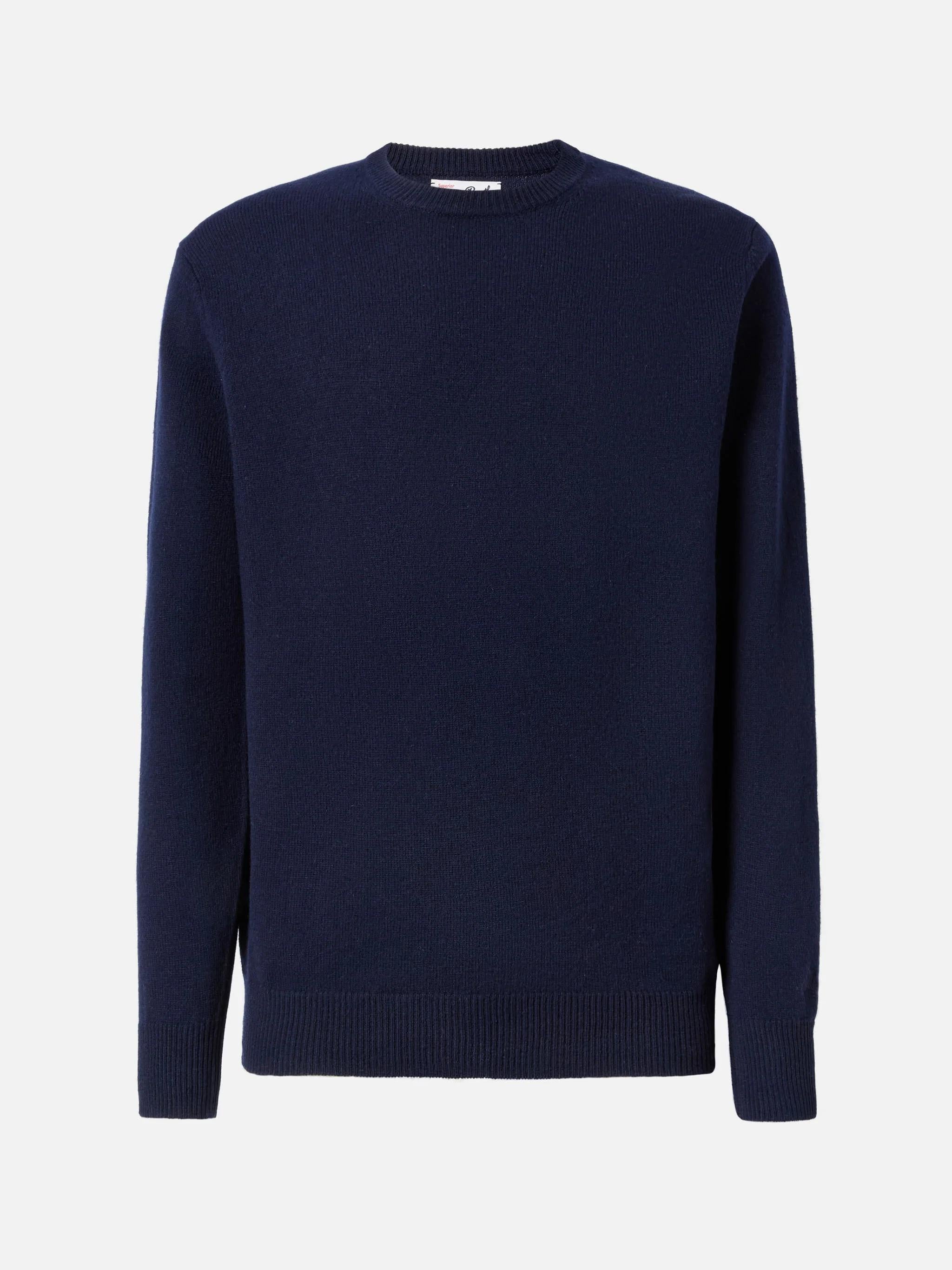 Maglione Regent in lambswool blu notte REGE011 00063I MC2 SAINT BARTH 