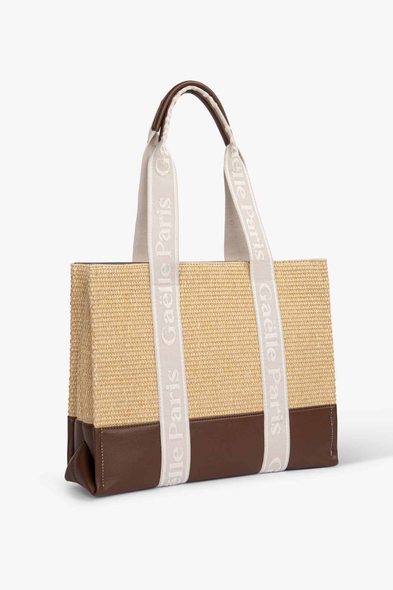 Maxi Shopper Con Manici Jacquard  Naturale - Gaëlle Paris GAACW03135-MTTP0002 BE08 GAELLE 