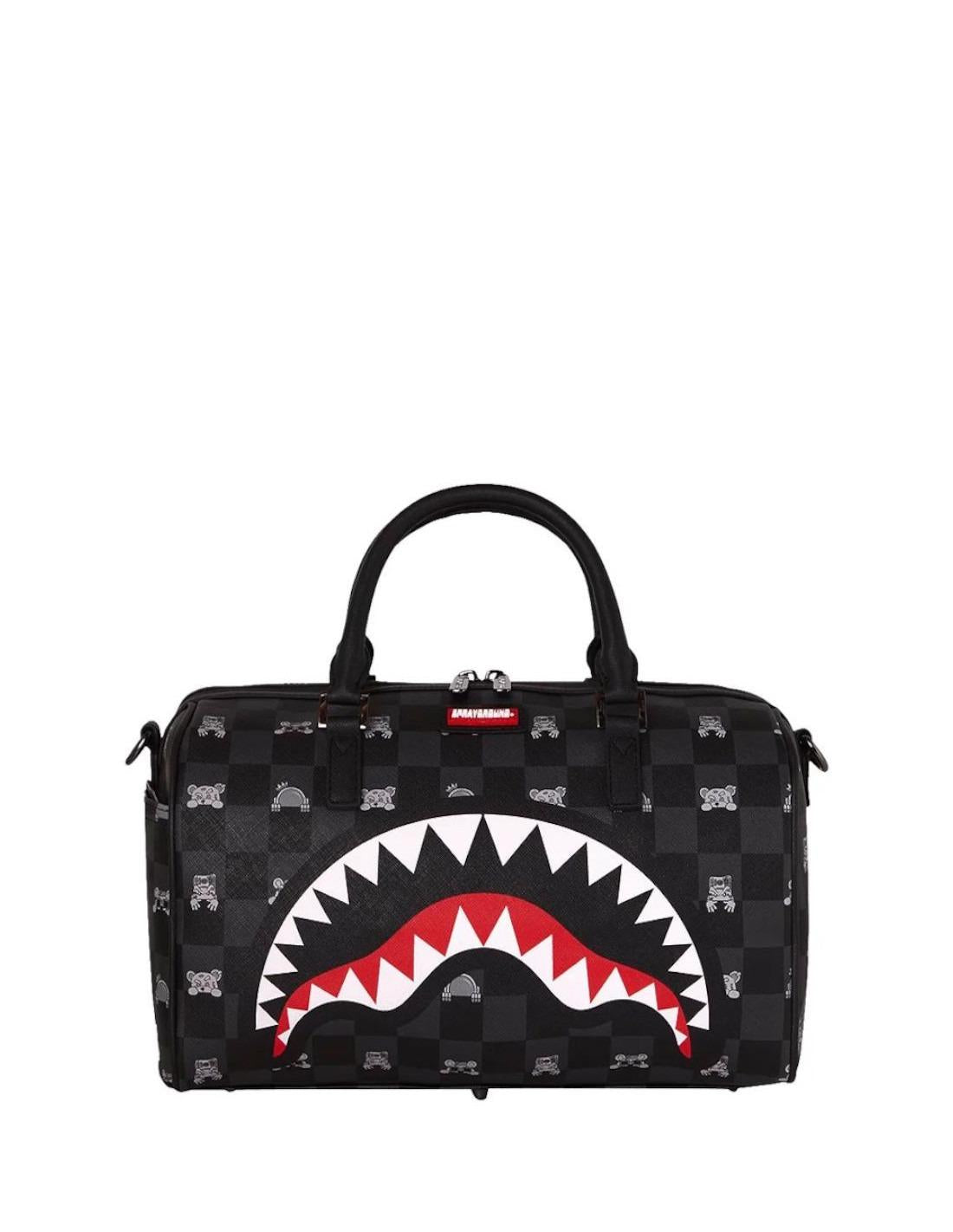 SPRAYGROUND UNISEX GRAY PEEKING CHARACTER CHECK MINI 910B8911NSZ V.UNICA SPRAYGROUND 