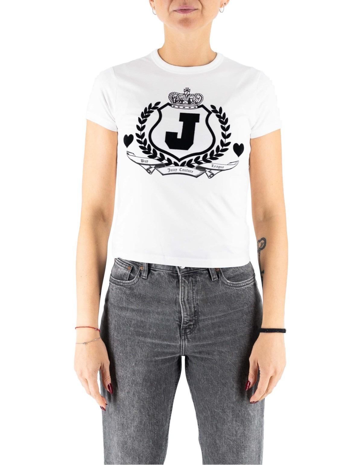 Juicy Crest Ringer Tshirt Cotton bianca VIJP70695WJC J10 JUICY COUTURE 