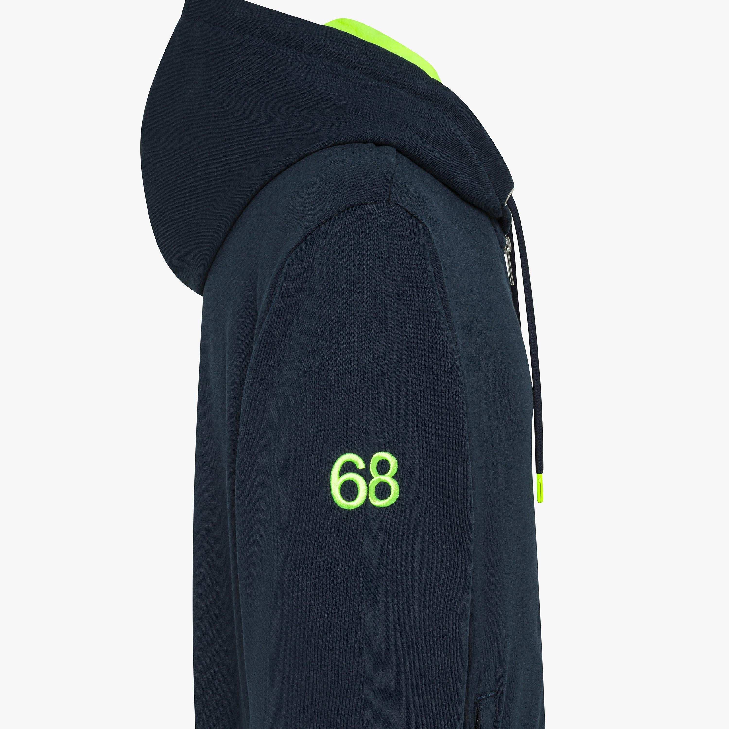 Hoodie zip sun68 fluo basic fleece Navy Blue F36116 07 SUN 68 