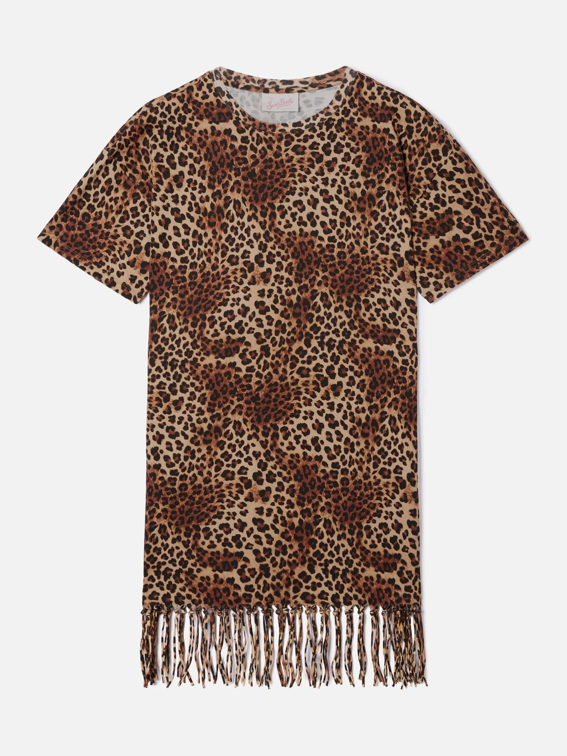 Abito midi Sereia con stampa leopardata all-over SRI0001 00190L MC2 SAINT BARTH 