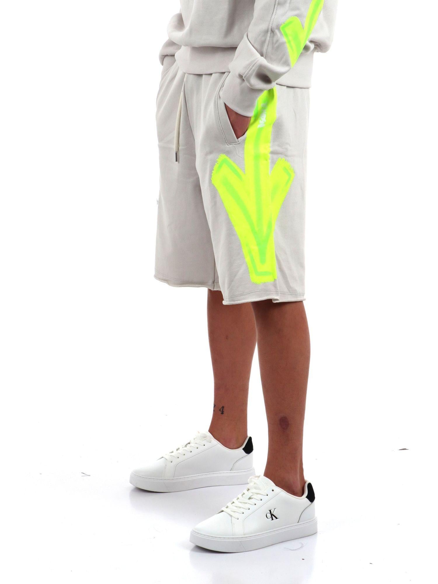 Bermuda In Felpa Disclaimer 26EDS55405 da uomo ghiaccio+fluo 26EDS55405 GHIACCIO-ST.G.FLUO DISCLAIMER 