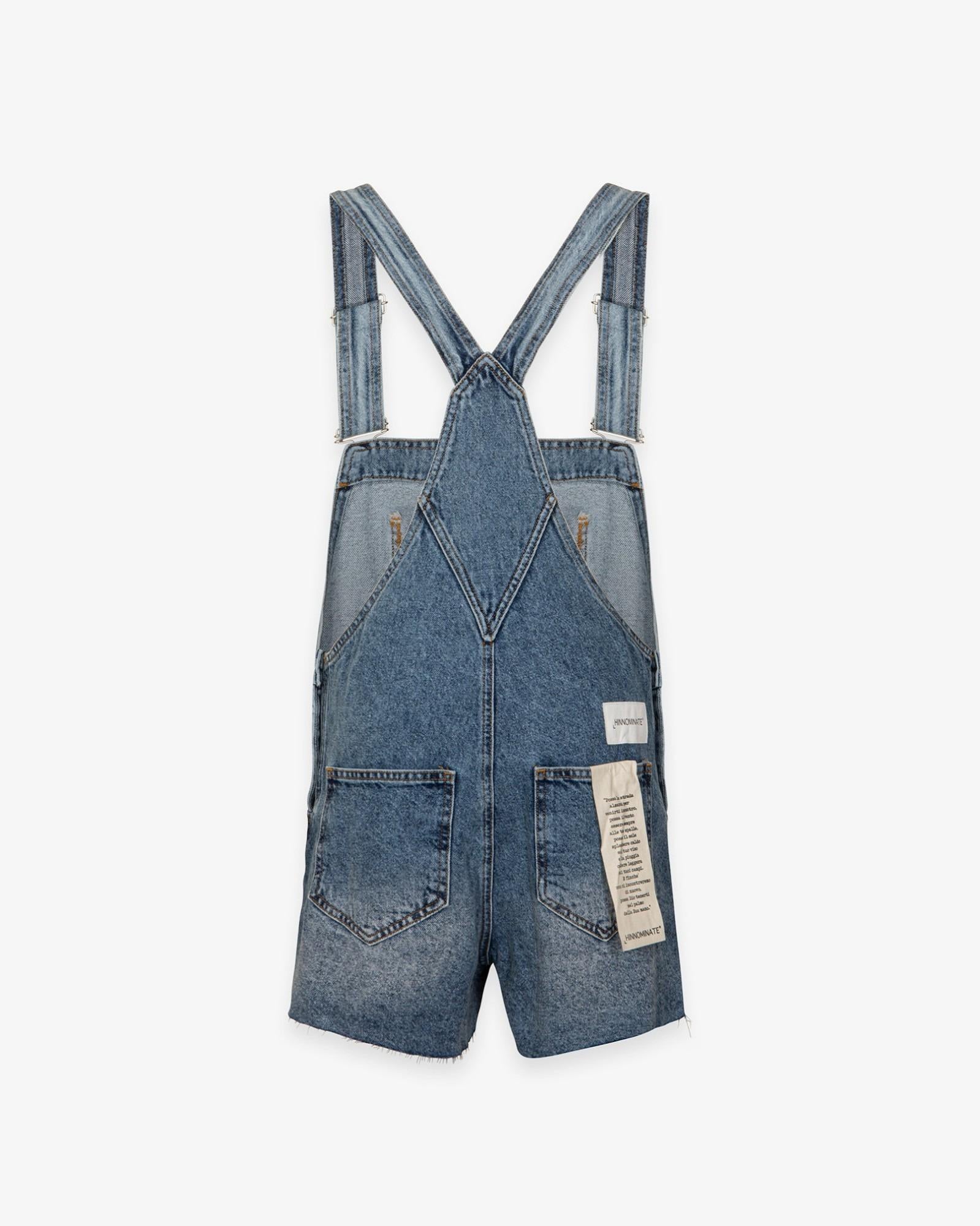 Salopette Corta In Denim  Blu Chiaro HINNOMINATE HMABW02691-MTFI0002 BL22 HINNOMINATE 