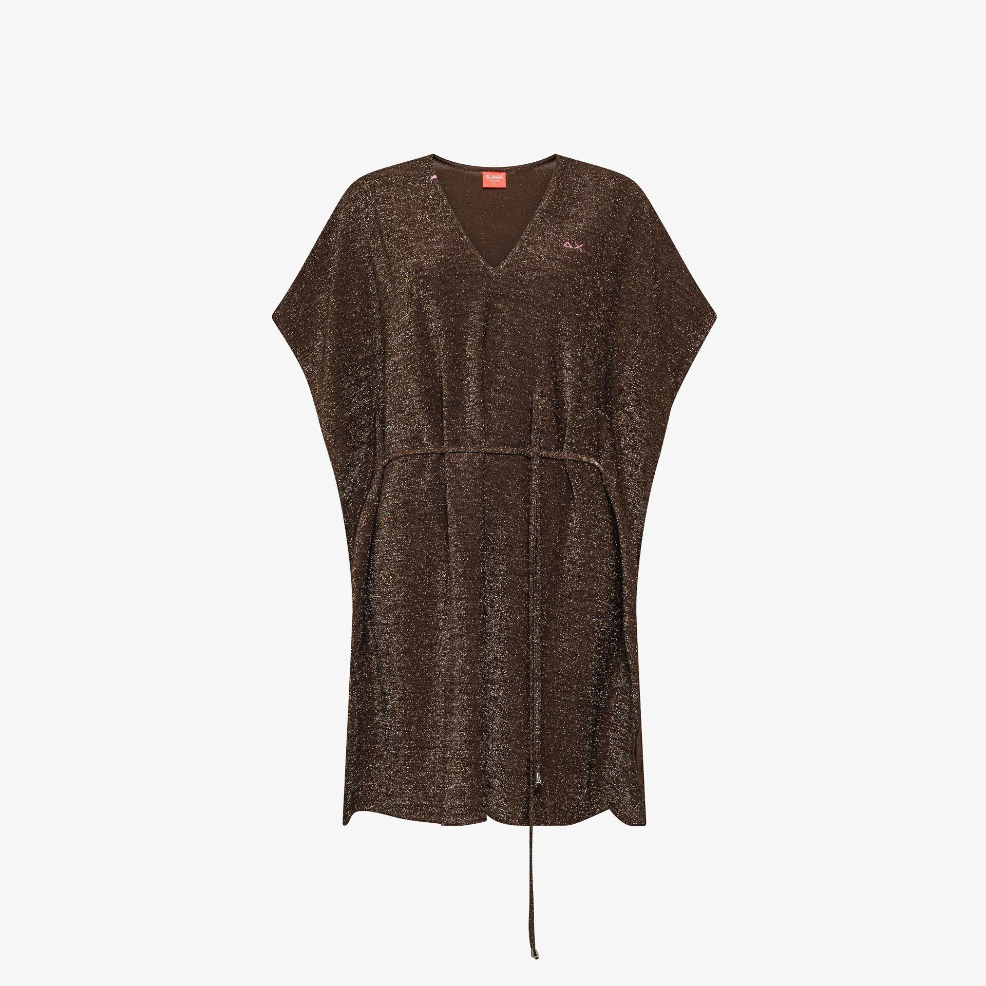 Caftano in lurex marrone cacao S36262 71 SUN 68 