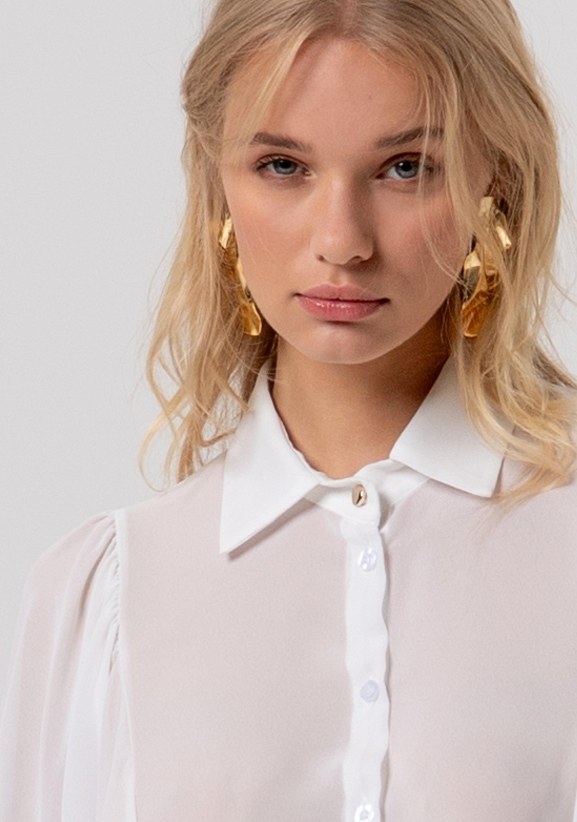 Camicia regular in georgette WHITE FR26ST6026W41201 278 FRACOMINA 