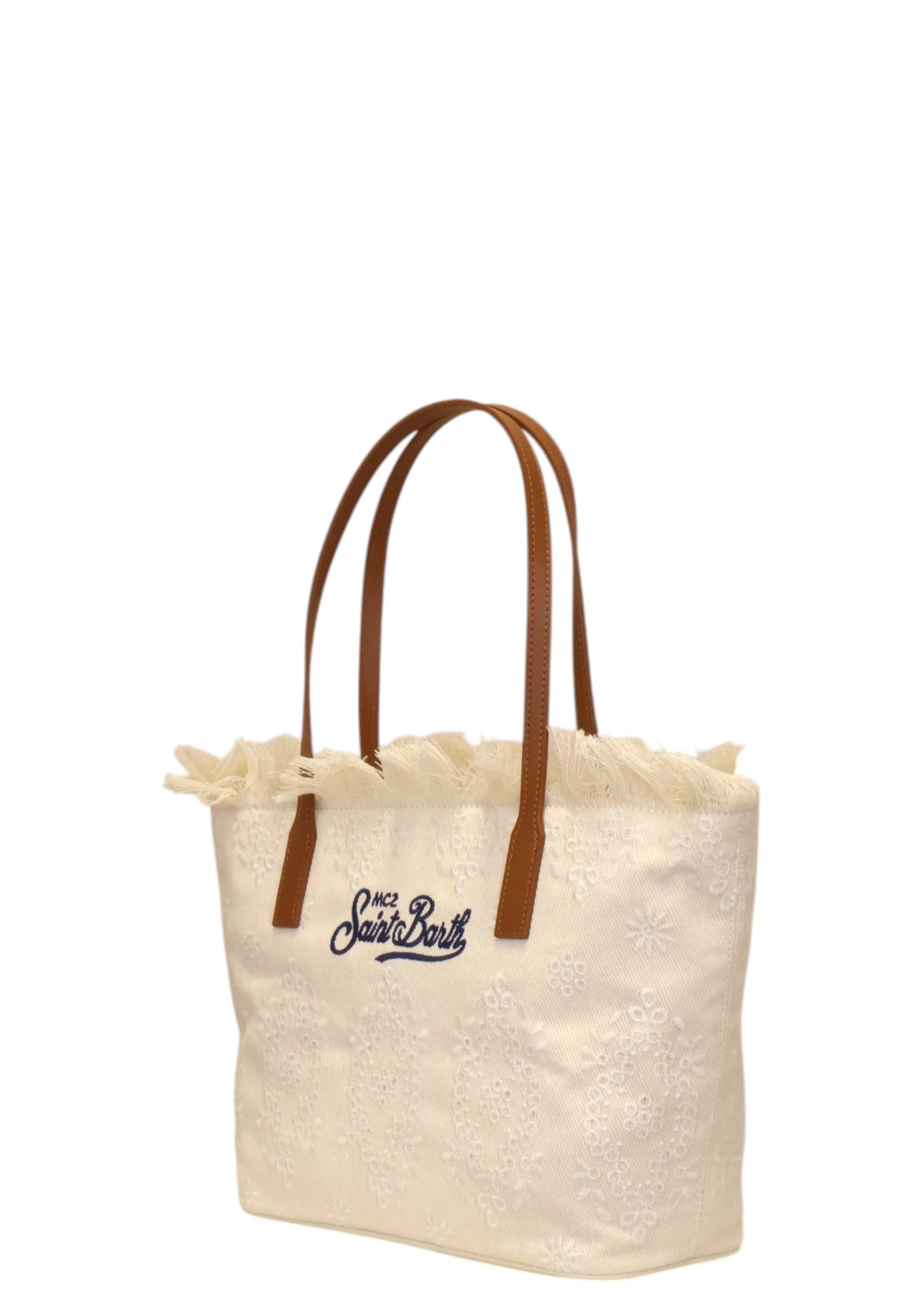 City Bag Fringe Large in Sangallo Panna CBF0001 01034L MC2 SAINT BARTH 