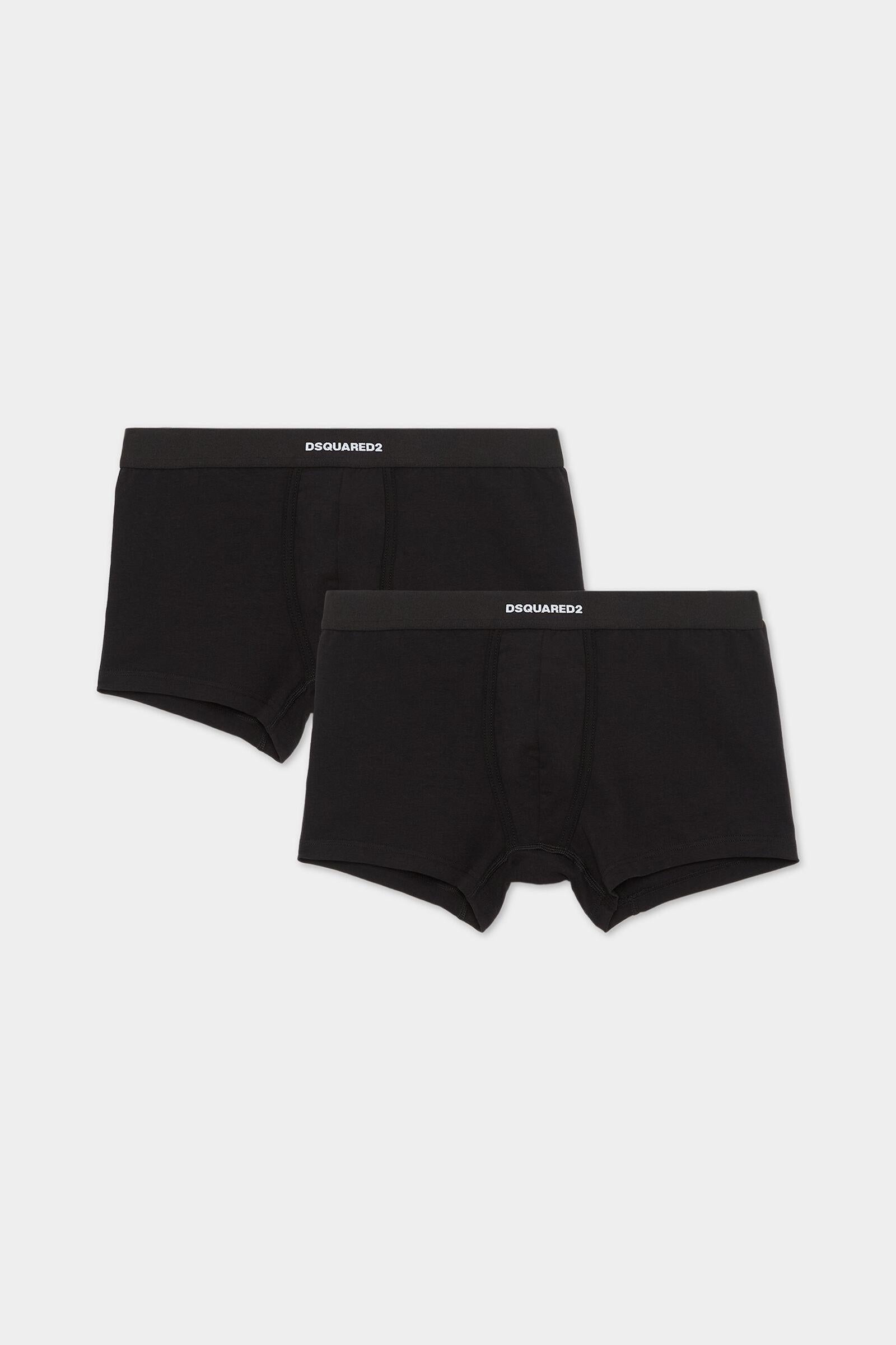 Set di 2 boxer in cotone stretch nero DCX210070 001 DSQUARED 