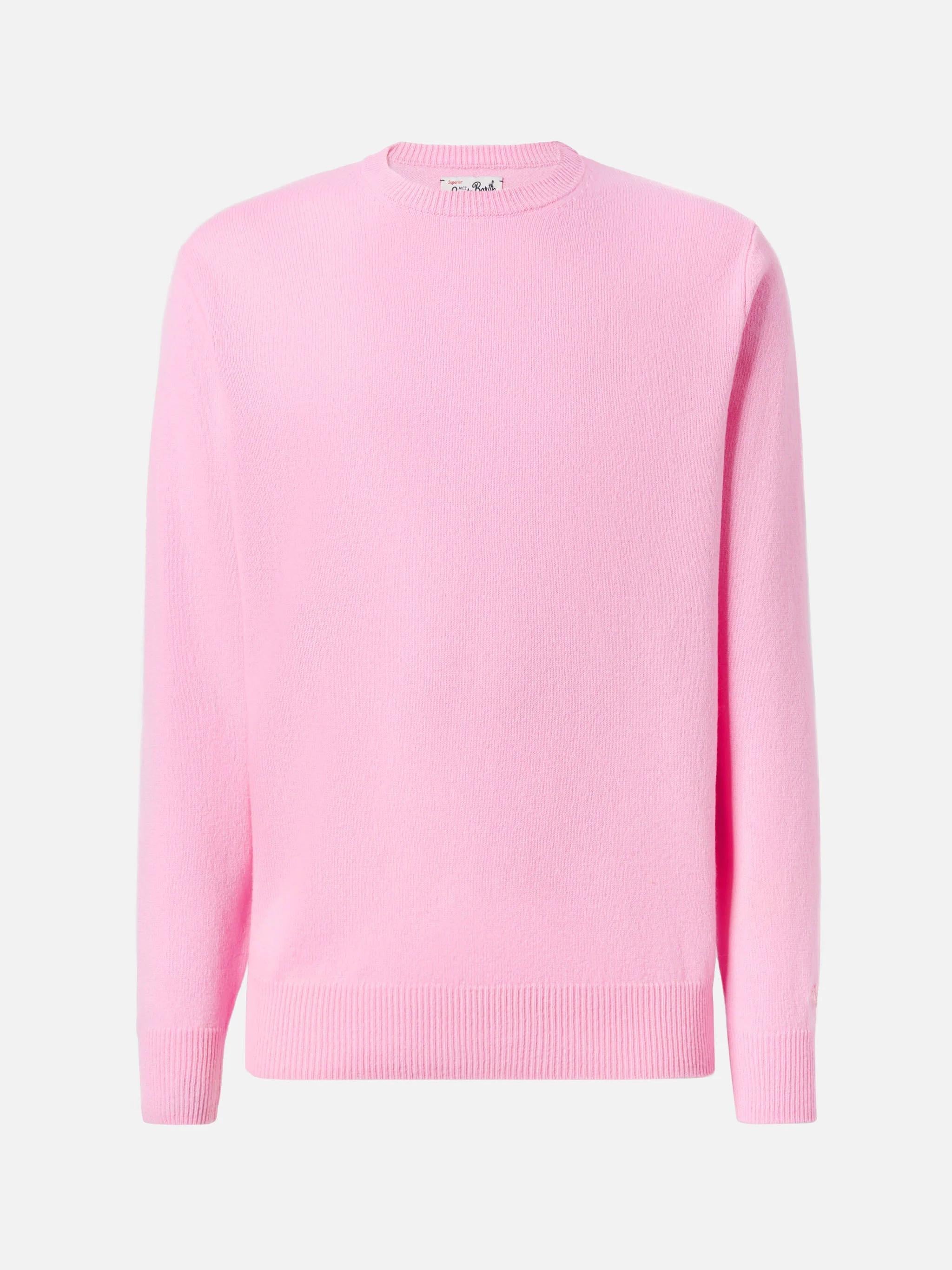 Maglione Regent in lambswool rosa REGE011 00101I MC2 SAINT BARTH 