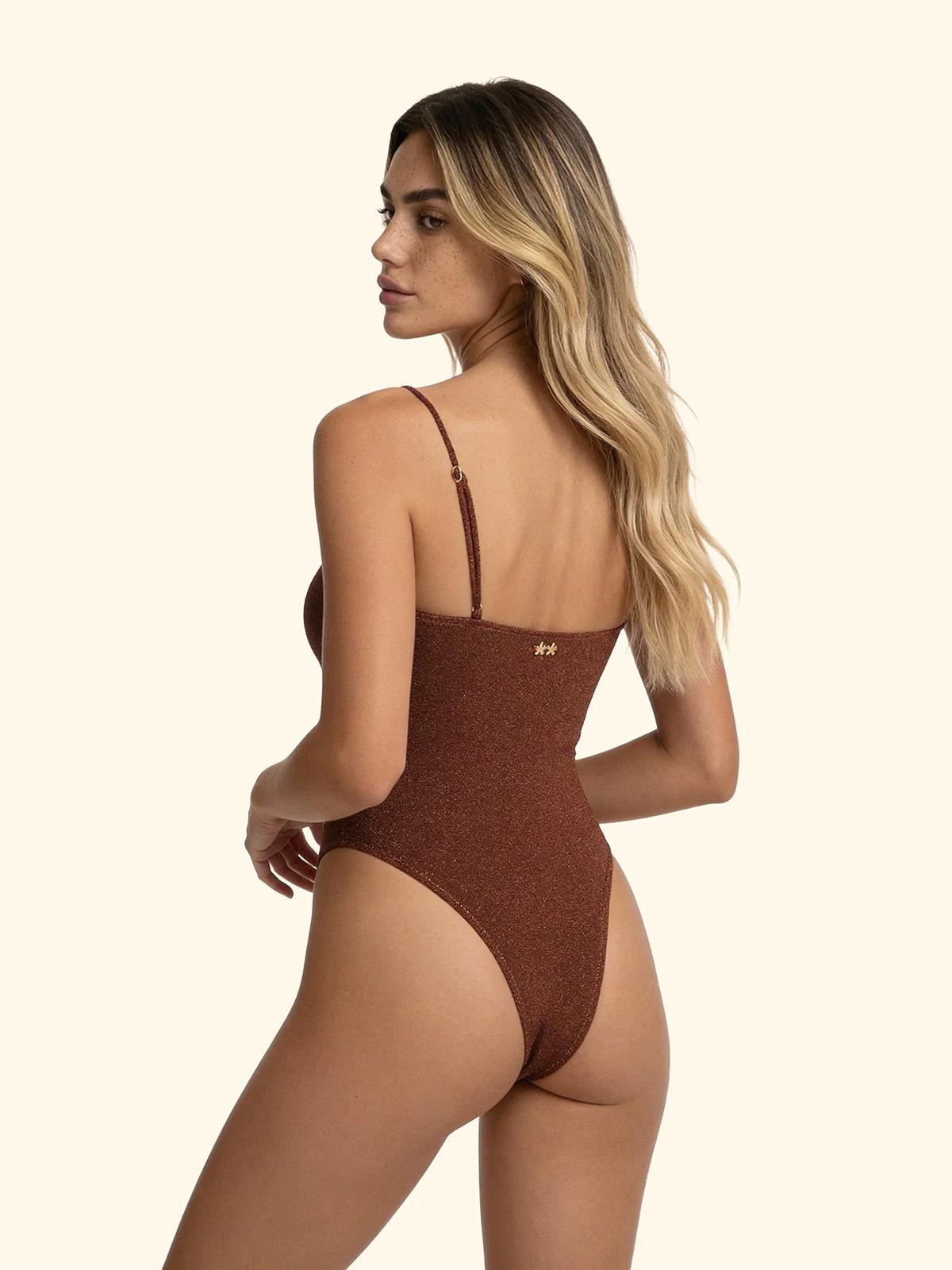 Monokini Monospalla Donna F**K Brown SW1144-BN FK26-SW1144 BN F**K 