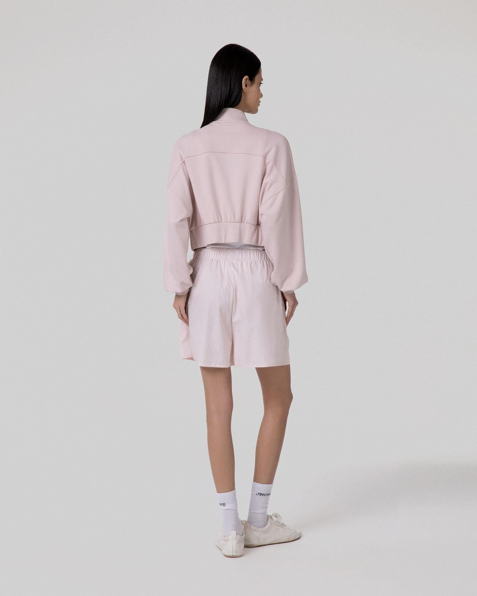 Giacca corta con zip integrale e inserti in viscosa  Nude HINNOMINATE HMABW02392-TMTM0017 RO06 HINNOMINATE 