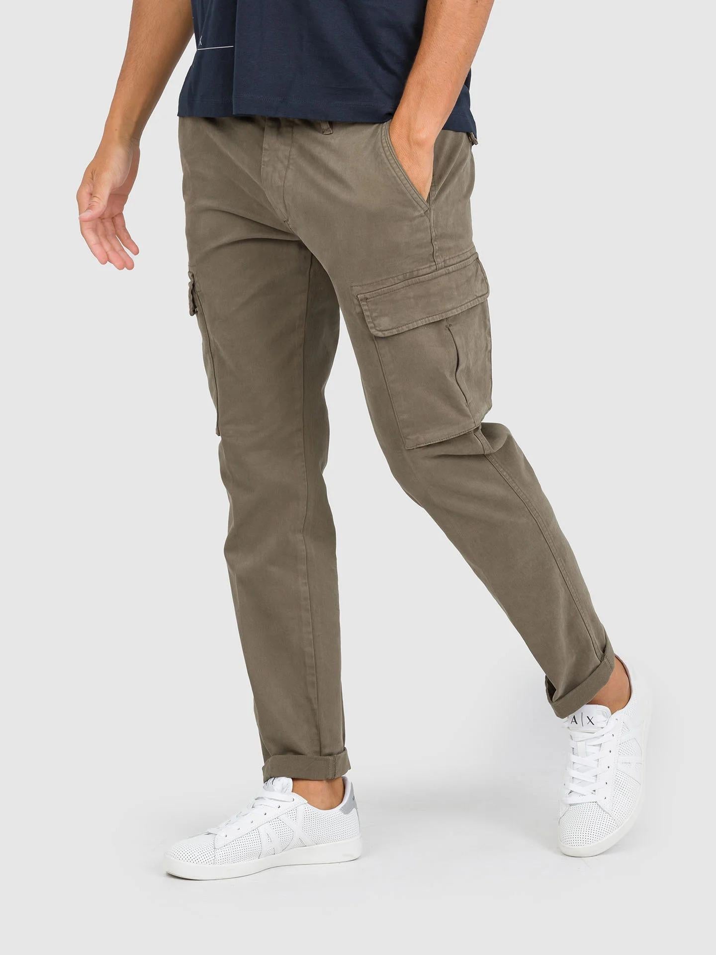 Pantalone Cargo 40weft Fango da Uomo aiko 2374 AIKO_2374 W347 40WEFT 