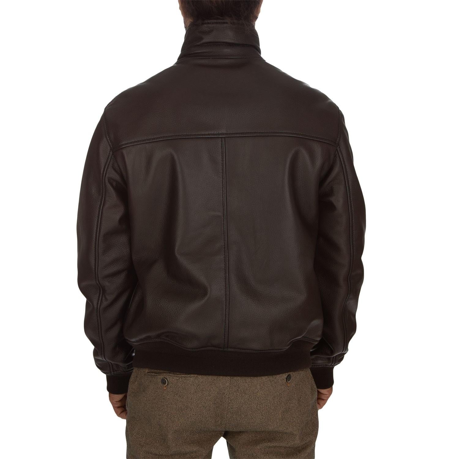 THE JACK LEATHERS | GIACCA TOBIA REVERSIBILE MARRONE BLU TOBR 06 THE JACK LEATHERS 