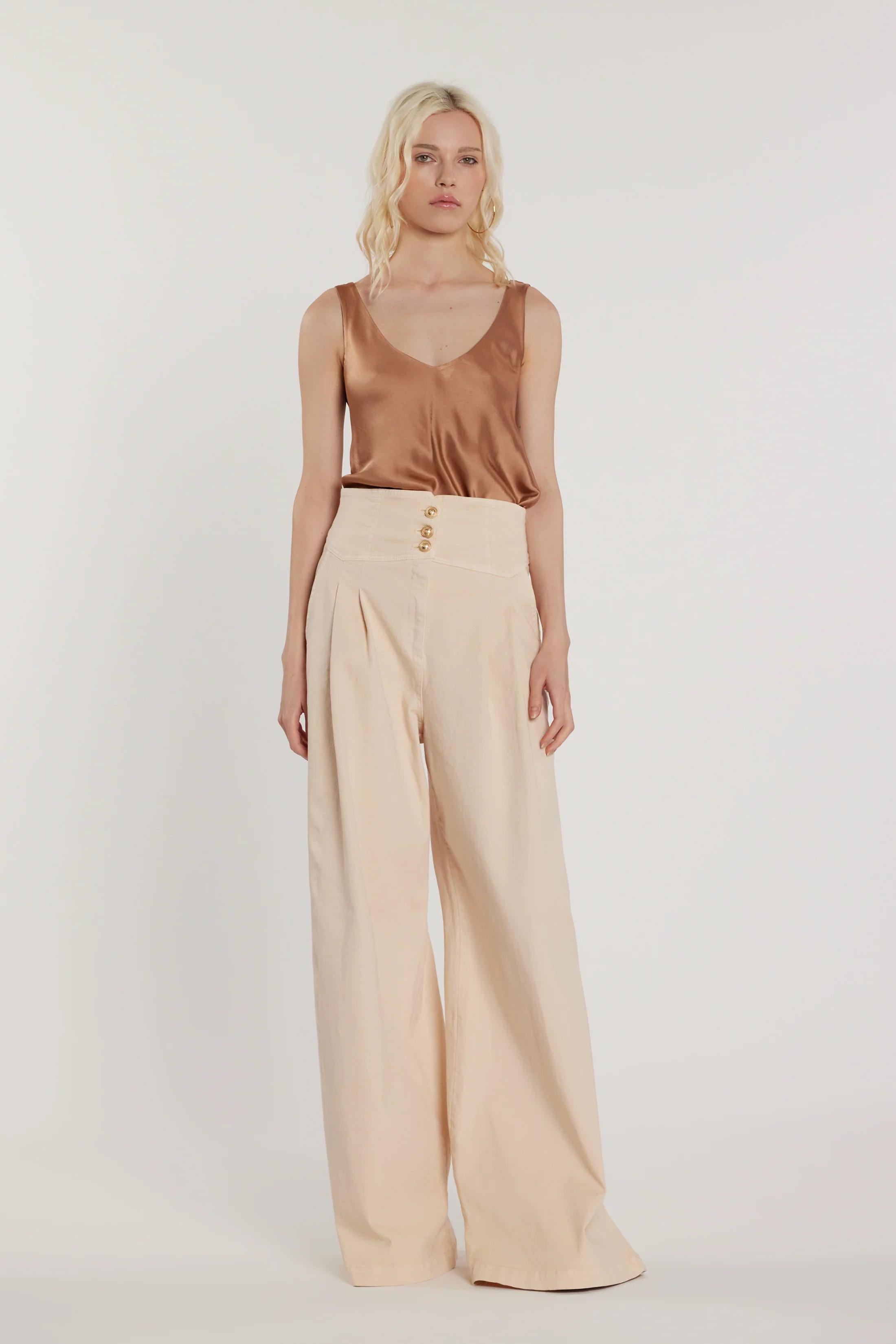 RELISH Top SIK doppio scollo a V raso CASHEW RDP2603034071 1993 RELISH 