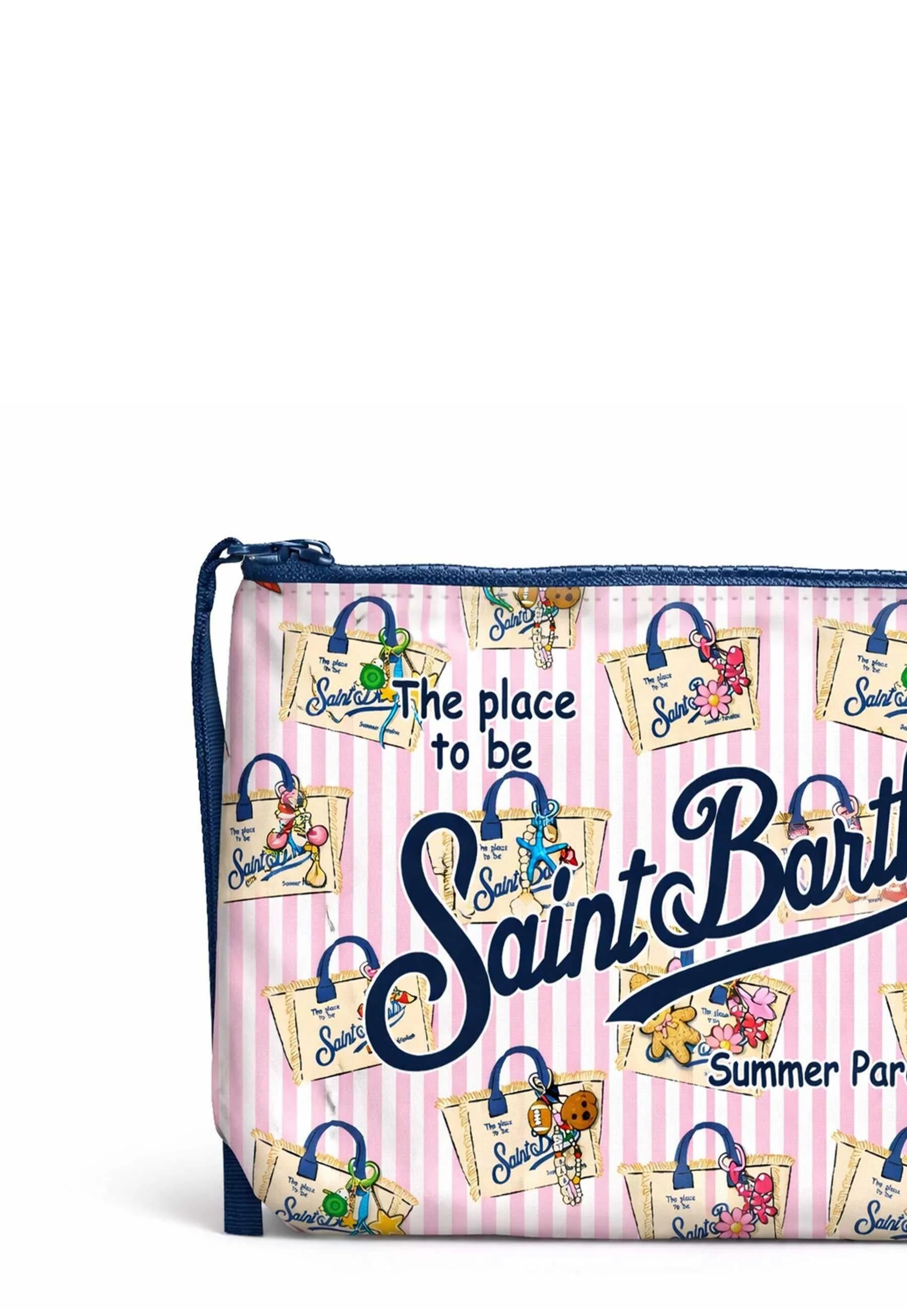 Mc2 saint barth Pochette Orsetto con Righe Rosa Bianco ALIN001 00637L MC2 SAINT BARTH 