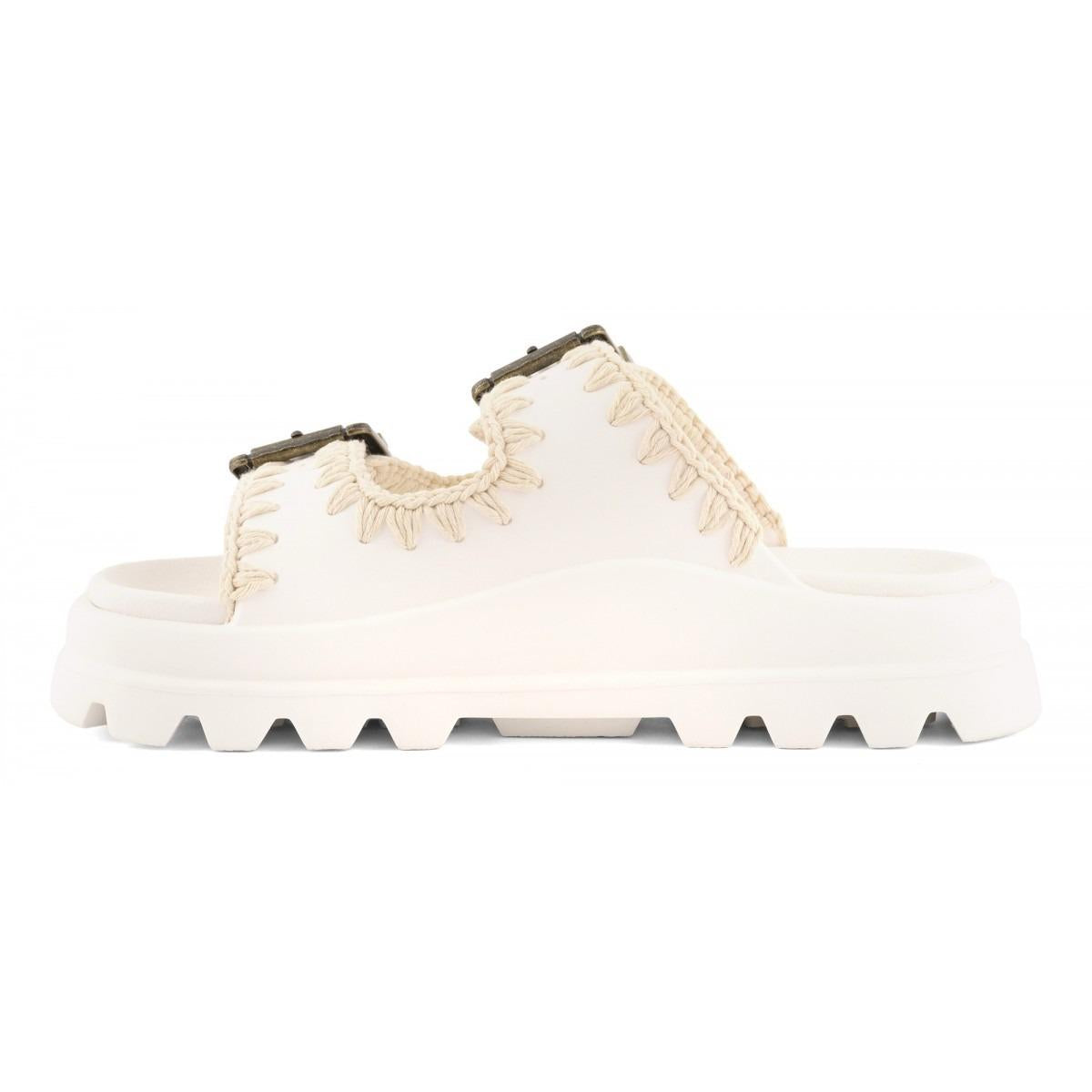 MOU Eva one-piece slide two buckles White MU.SW661001N WHI MOu 