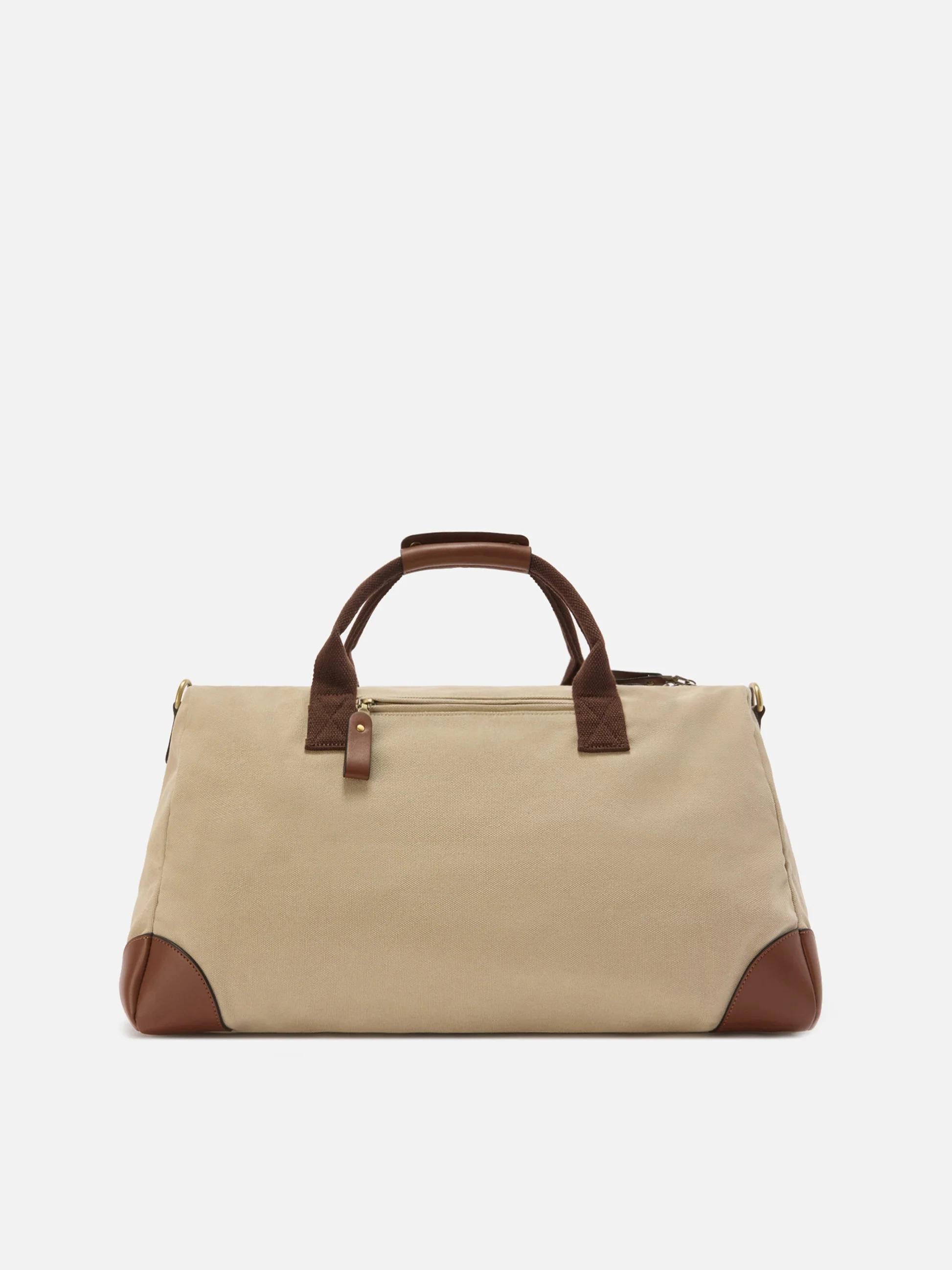 Borsone Daily in misto cotone beige con logo ricamato DALB001 00368L MC2 SAINT BARTH 