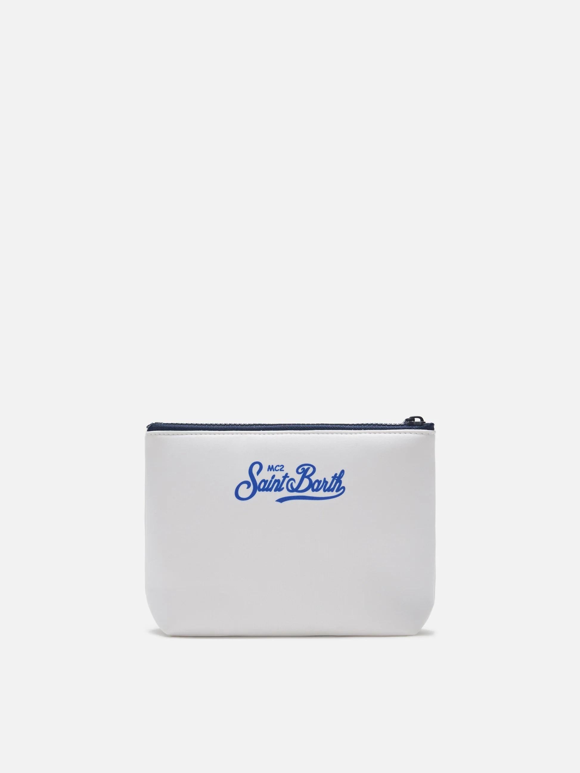 Pochette Aline in scuba bianca con stampa Ricetta Gin Tonic ALIN001 07976L MC2 SAINT BARTH 