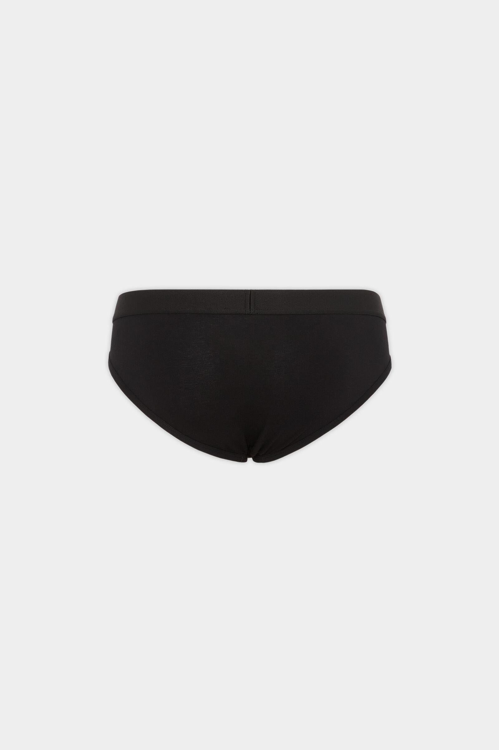 Set di 2 slip in cotone stretch neri DCX200070 001 DSQUARED 