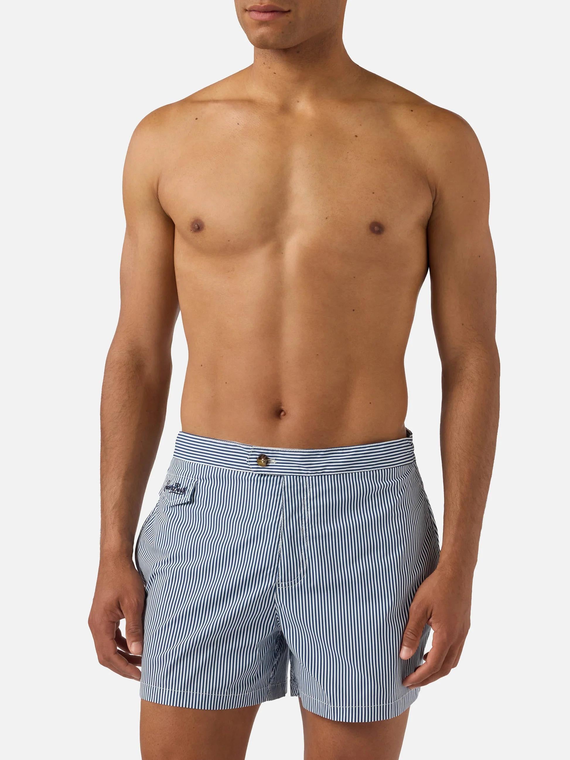 Harrys swim shorts righe blu e bianco HAR0001 04134L MC2 SAINT BARTH 