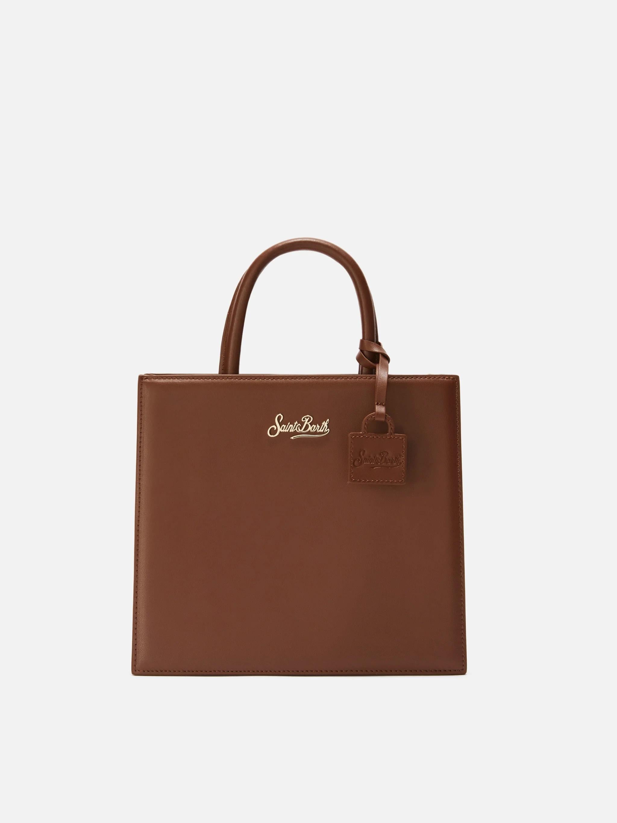 Borsa a mano Shop Bag Midi in pelle marrone SHBM0001 00504I MC2 SAINT BARTH 