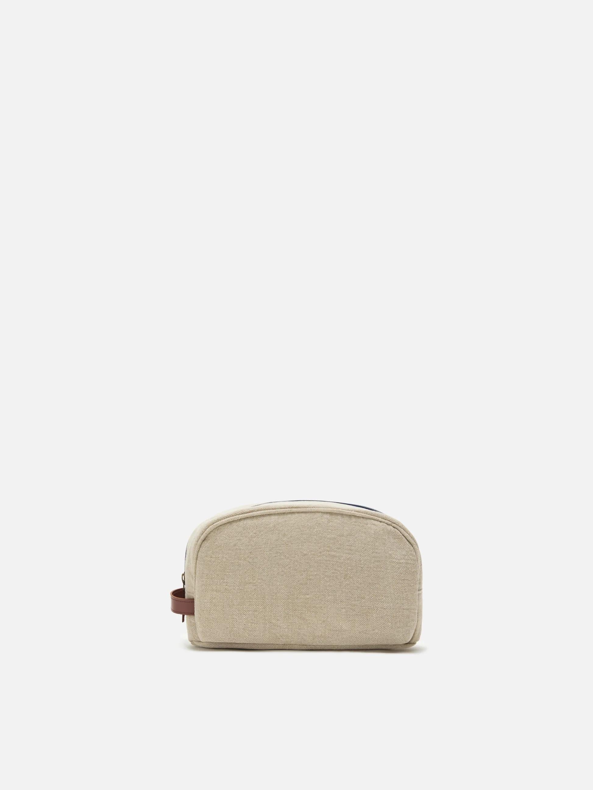 Beauty Bag Westwood in lino biege con logo ricamato WES0005 00439L MC2 SAINT BARTH 