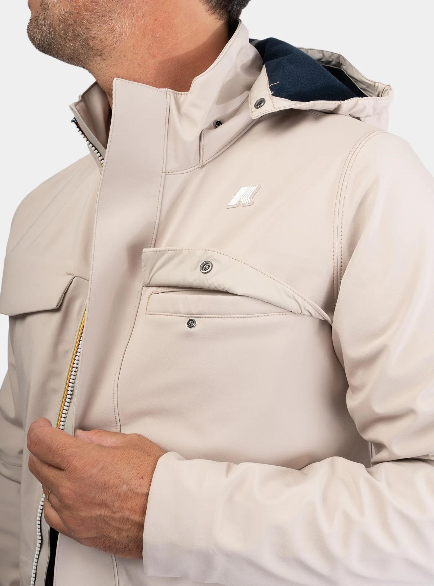 MANPHY BONDED<BR/>BEIGE CASHMERE-BLUE DEPTH K7126VW B2A K-WAY 