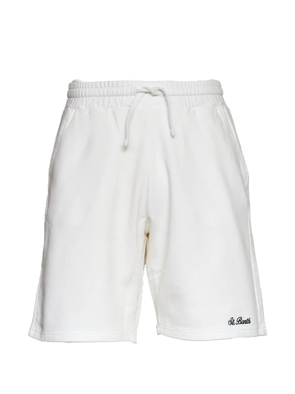 Bermuda Randle Sponge in tessuto effetto spugna bianco tinta unita RANL003 01163L MC2 SAINT BARTH 