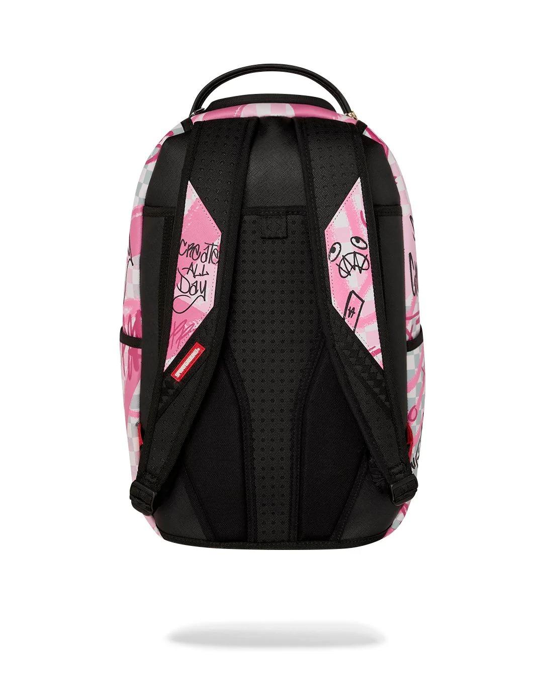 ZAINO SPRAYGROUND DLXSV ROSA A QUADRI FUMO 910B8672NSZ PINK SPRAYGROUND 