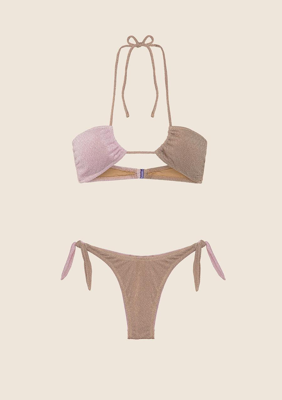 Bikini Donna F**K Fascia con Slip Americano Regolabile Gold 0931-GD