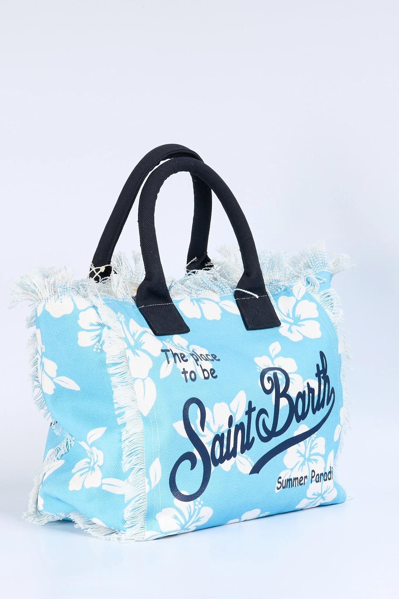 mc2 saint barth<BR/>borsa vanity hibiscus bianco/azzurro donna VANI001 07532L MC2 SAINT BARTH 