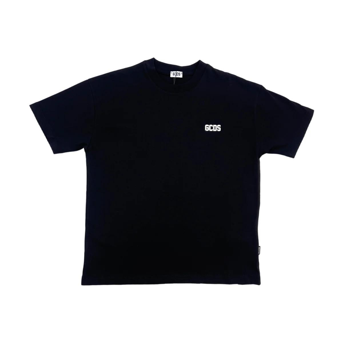 Gcds tshirt nera bambino maxi logo sul retro Z0UJQC587J105 999R GCDS 