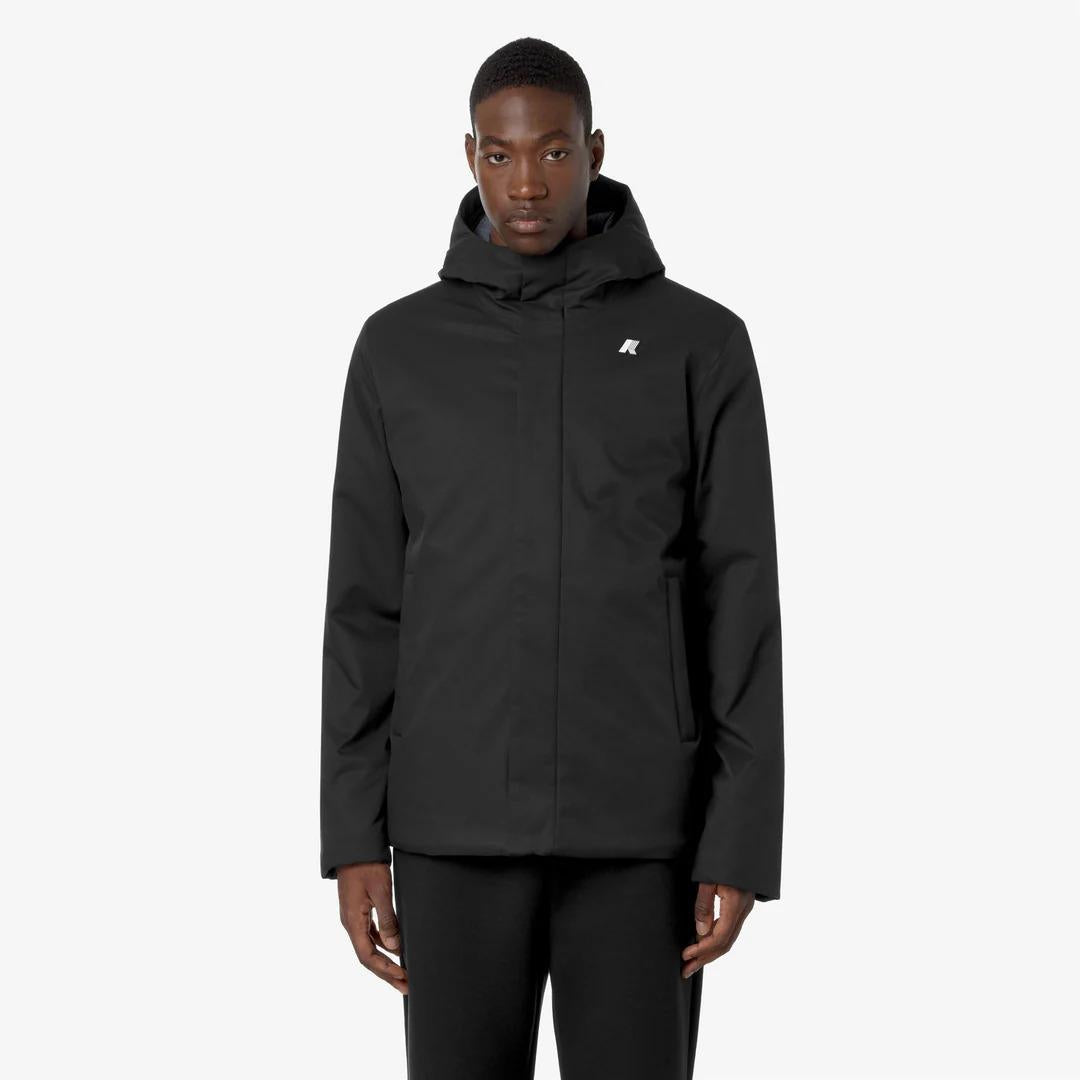 K-WAY JACKO TWILL MARMOTTA<BR/>BLACK P-BLUE A K8133DW AL8 K-WAY 