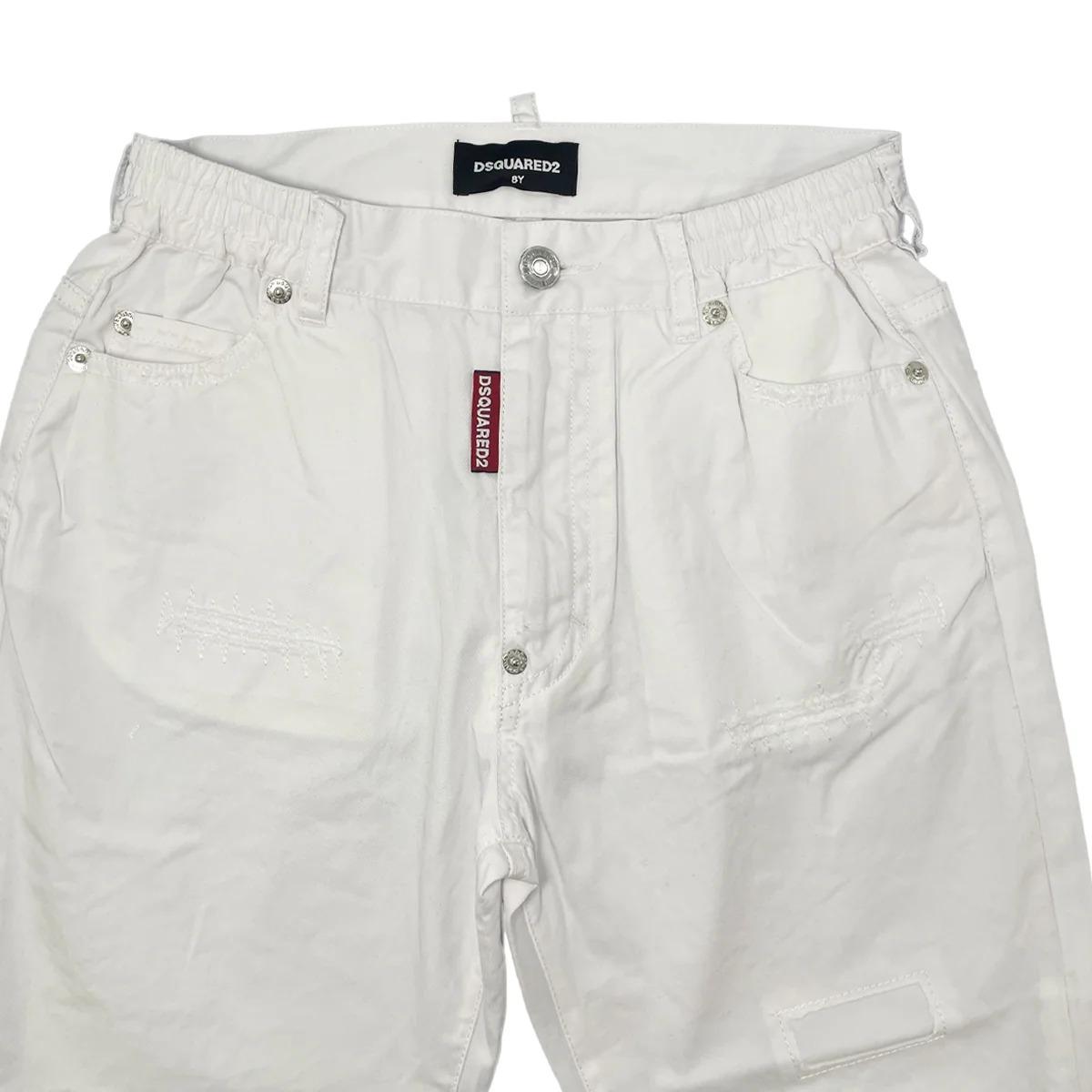 DQ3207 D0AGL - Pantaloni bianchi - Dsquared2 DQ3207-D0AGL DQ100 DSQUARED KID 