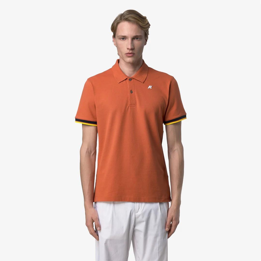 VINCENT PIQUE SLIM<BR/>ORANGE BROWNISH K1125BW 896 K-WAY 